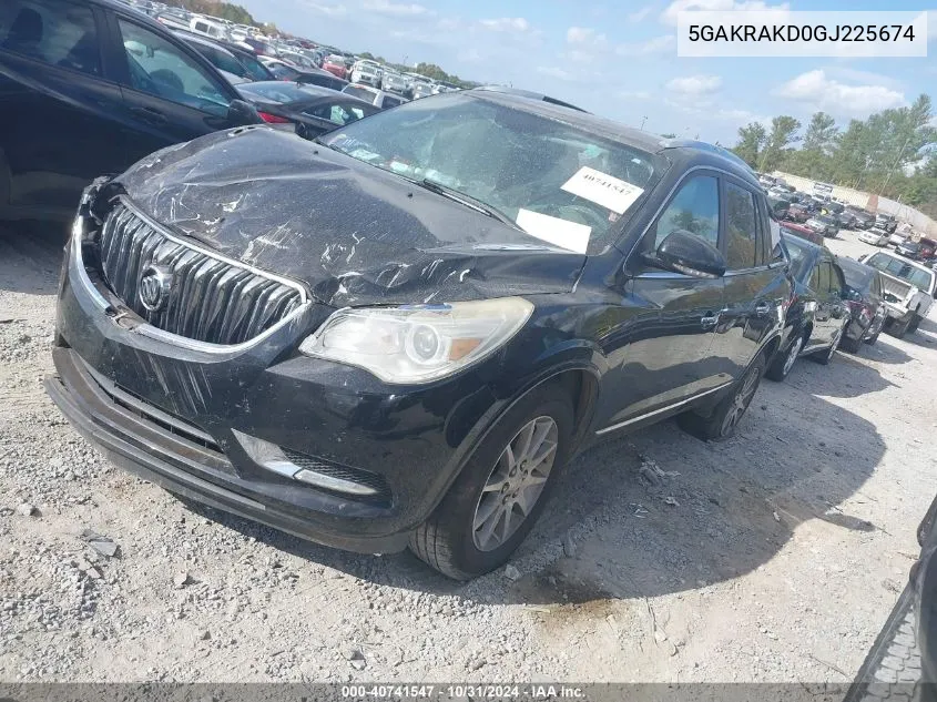 2016 Buick Enclave Convenience VIN: 5GAKRAKD0GJ225674 Lot: 40741547