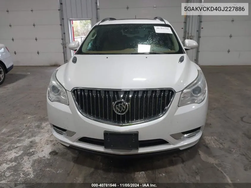 2016 Buick Enclave Premium VIN: 5GAKVCKD4GJ227886 Lot: 40781546