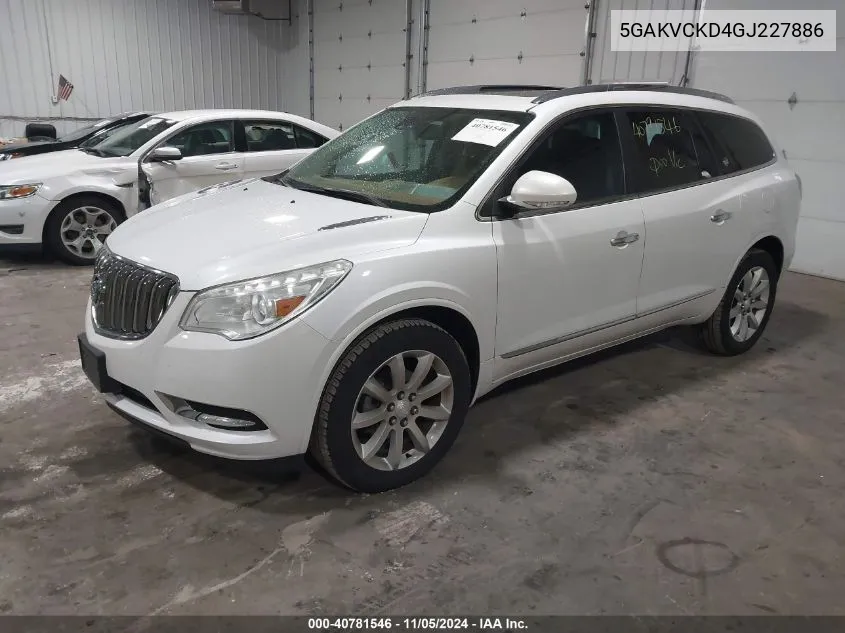 2016 Buick Enclave Premium VIN: 5GAKVCKD4GJ227886 Lot: 40781546