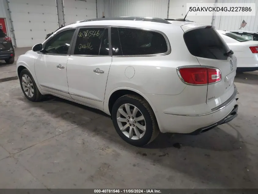 2016 Buick Enclave Premium VIN: 5GAKVCKD4GJ227886 Lot: 40781546