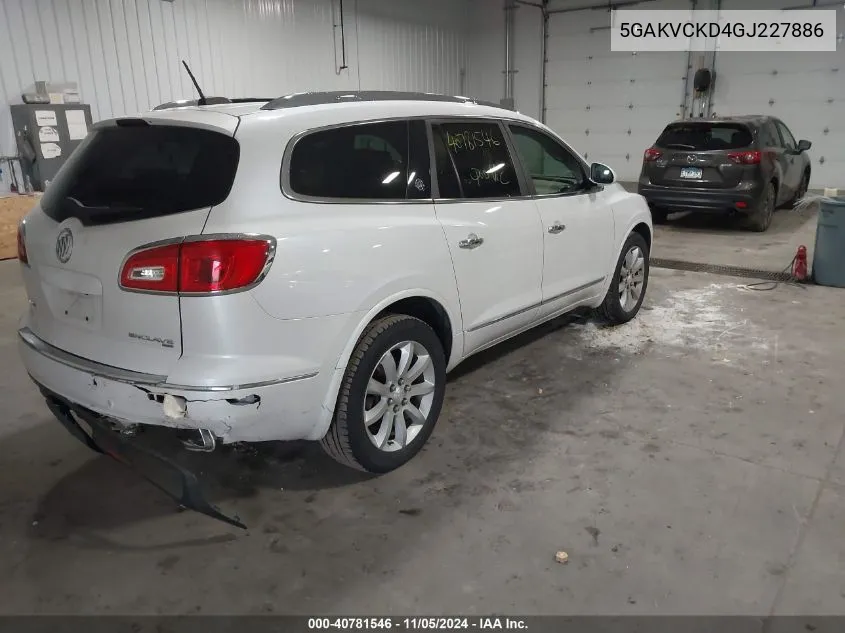 2016 Buick Enclave Premium VIN: 5GAKVCKD4GJ227886 Lot: 40781546