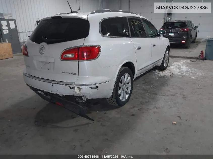 2016 Buick Enclave Premium VIN: 5GAKVCKD4GJ227886 Lot: 40781546