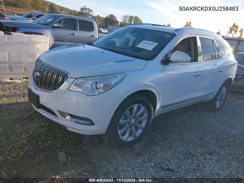 5GAKRCKDXGJ258483 2016 Buick Enclave Premium