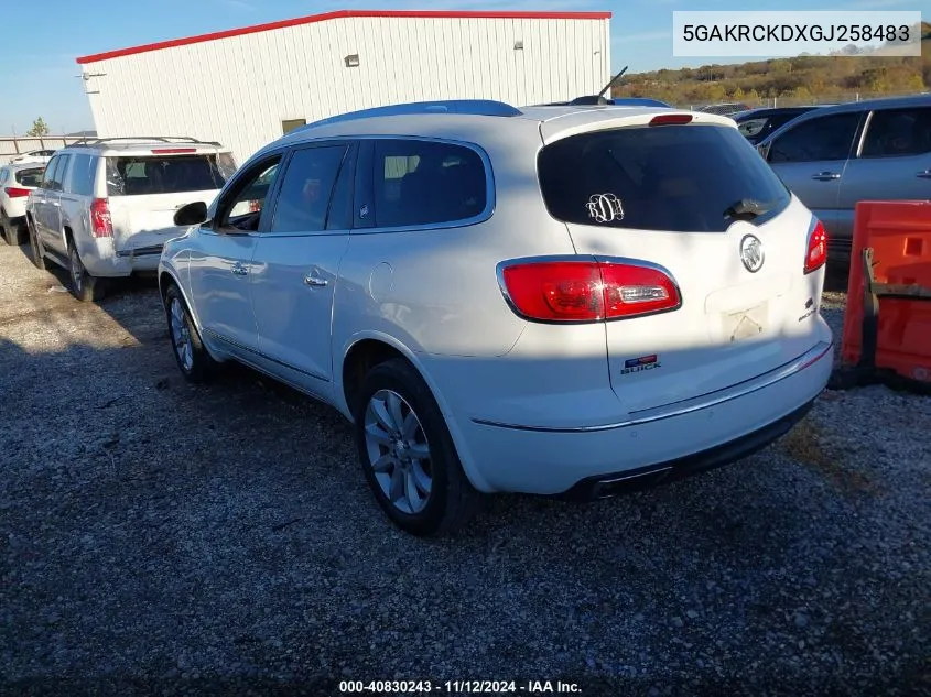 5GAKRCKDXGJ258483 2016 Buick Enclave Premium