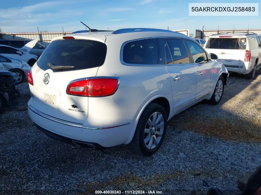 5GAKRCKDXGJ258483 2016 Buick Enclave Premium