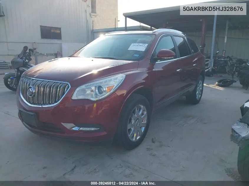 2017 Buick Enclave Leather VIN: 5GAKRBKD5HJ328676 Lot: 39245812