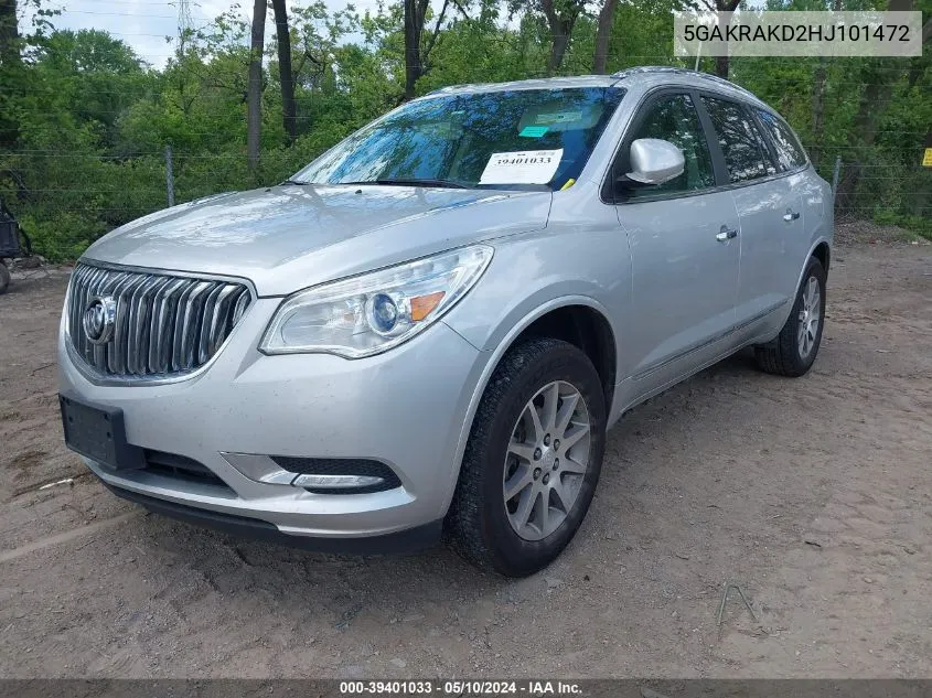 2017 Buick Enclave Convenience VIN: 5GAKRAKD2HJ101472 Lot: 39401033