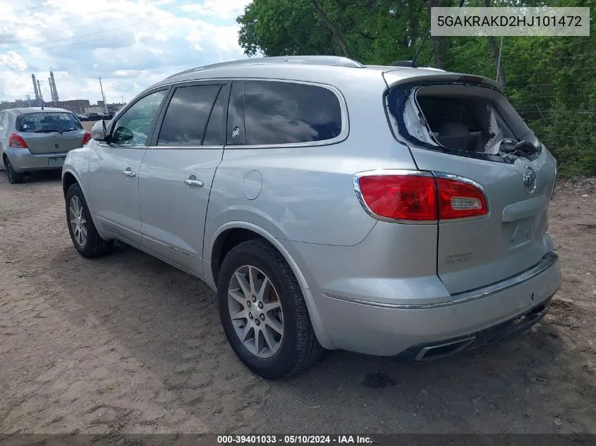 5GAKRAKD2HJ101472 2017 Buick Enclave Convenience