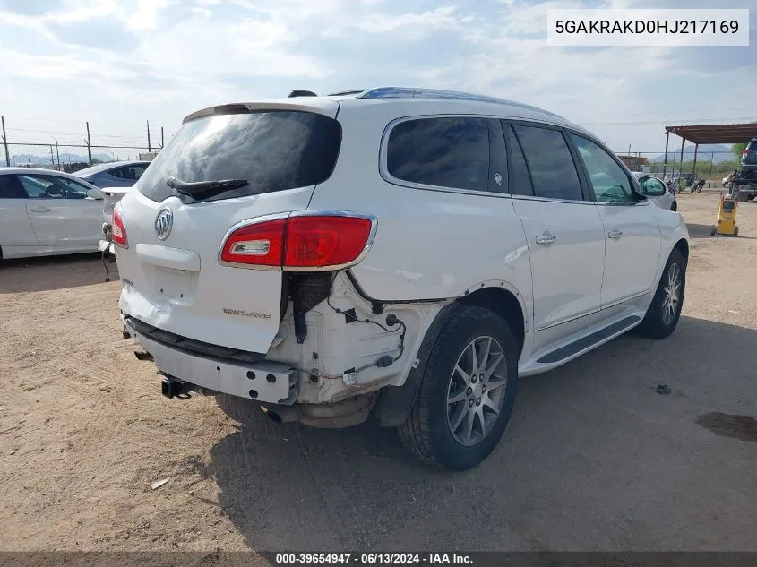 5GAKRAKD0HJ217169 2017 Buick Enclave Convenience