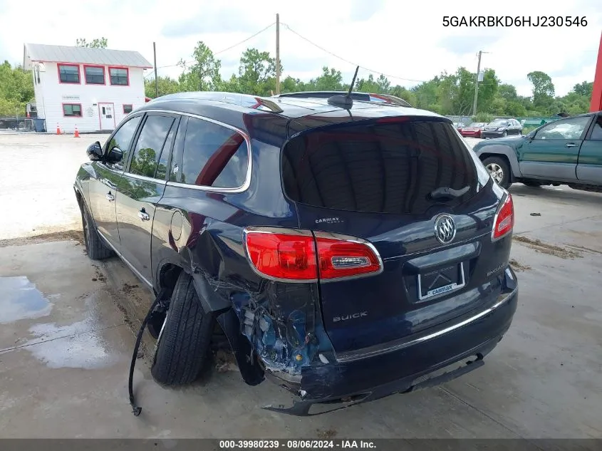 2017 Buick Enclave Leather VIN: 5GAKRBKD6HJ230546 Lot: 39980239