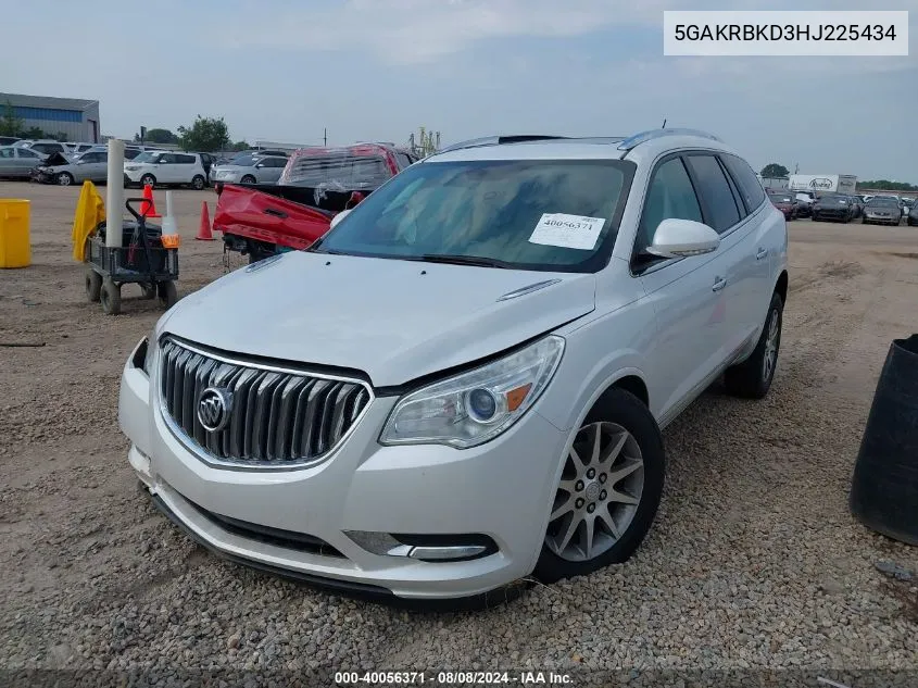 2017 Buick Enclave Leather VIN: 5GAKRBKD3HJ225434 Lot: 40056371