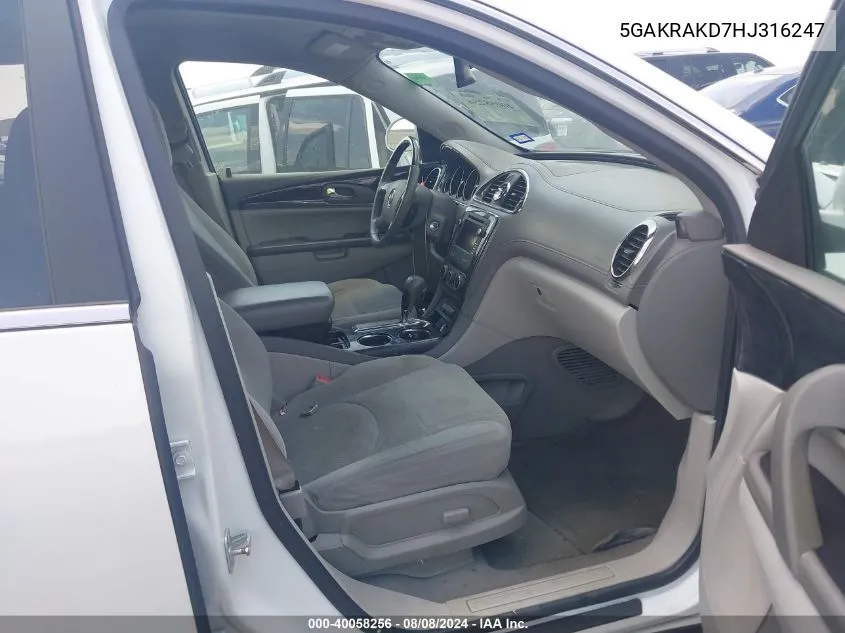 5GAKRAKD7HJ316247 2017 Buick Enclave Convenience