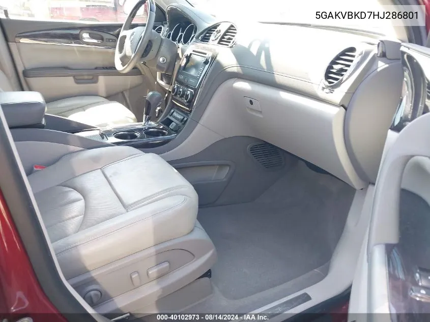 5GAKVBKD7HJ286801 2017 Buick Enclave Leather