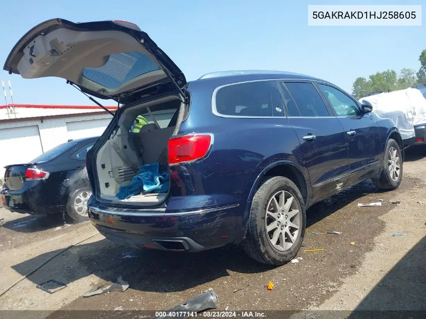 5GAKRAKD1HJ258605 2017 Buick Enclave Convenience