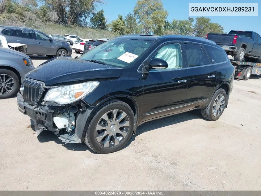 5GAKVCKDXHJ289231 2017 Buick Enclave Premium