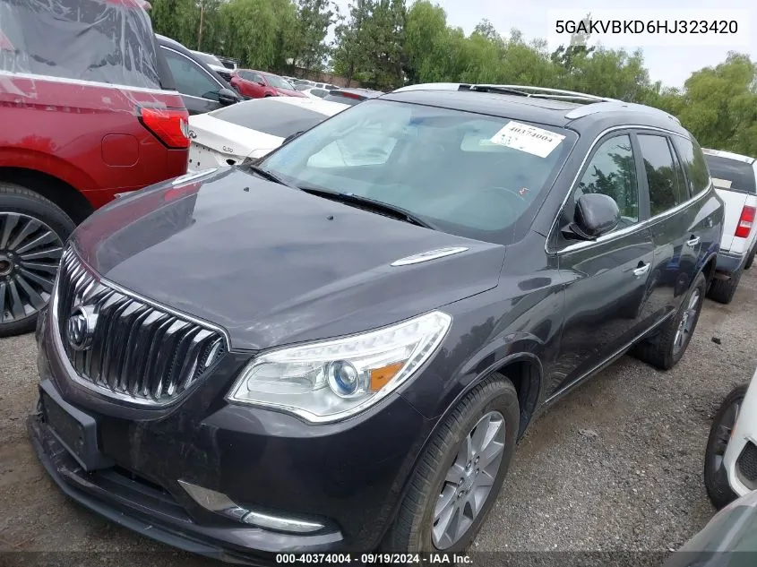 2017 Buick Enclave Leather VIN: 5GAKVBKD6HJ323420 Lot: 40374004