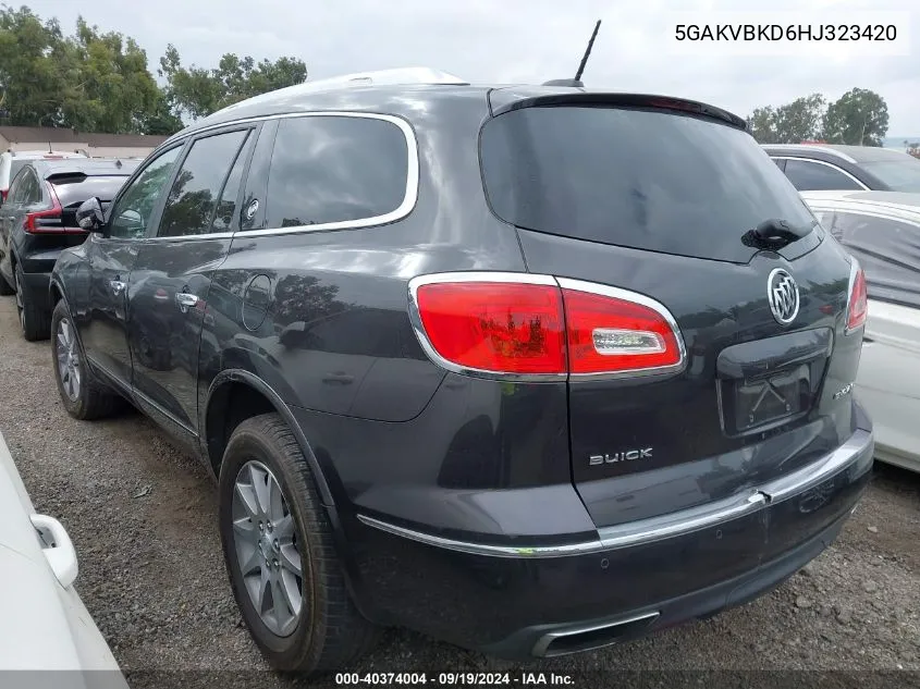 5GAKVBKD6HJ323420 2017 Buick Enclave Leather