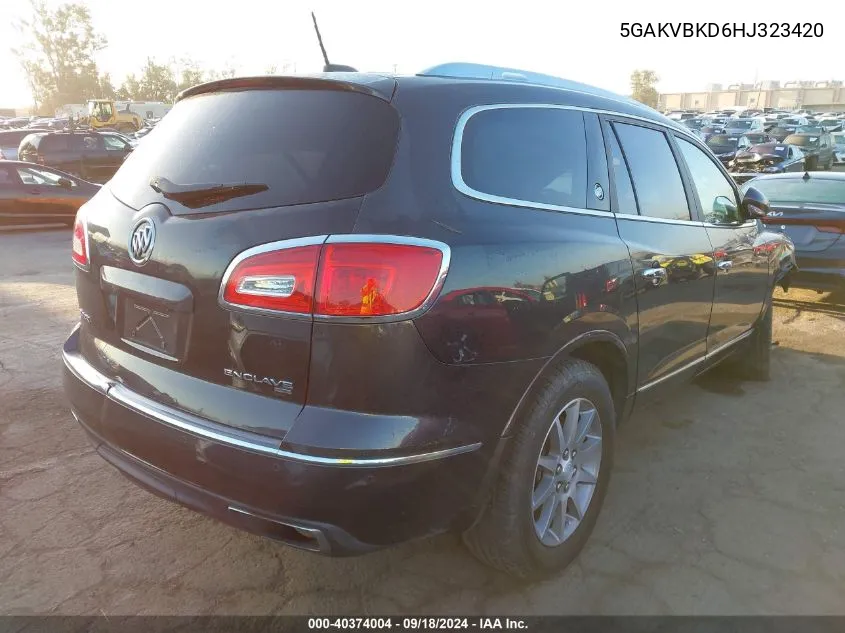 2017 Buick Enclave Leather VIN: 5GAKVBKD6HJ323420 Lot: 40374004