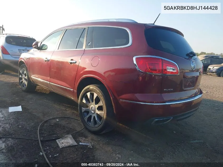 5GAKRBKD8HJ144428 2017 Buick Enclave Leather