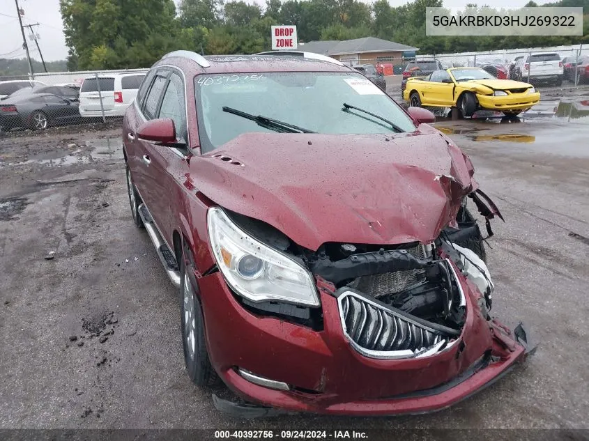 5GAKRBKD3HJ269322 2017 Buick Enclave