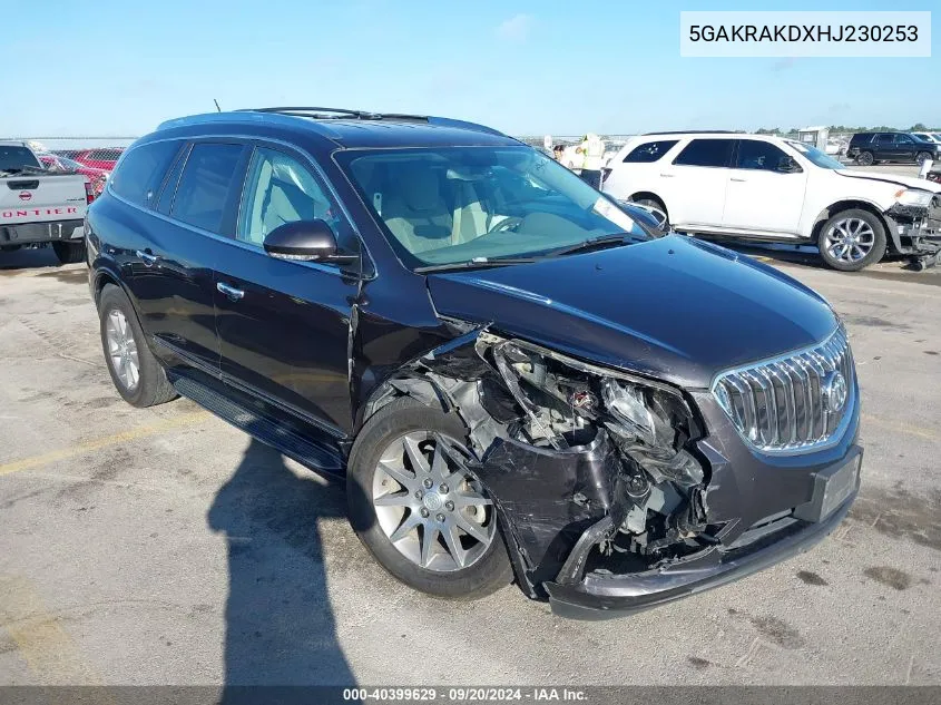 2017 Buick Enclave Convenience VIN: 5GAKRAKDXHJ230253 Lot: 40399629