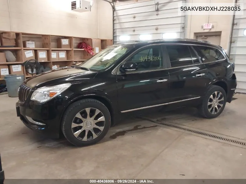 2017 Buick Enclave VIN: 5GAKVBKDXHJ228035 Lot: 40436906