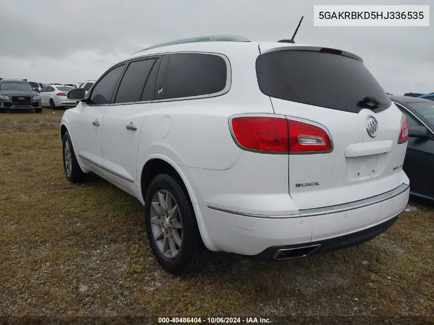 2017 Buick Enclave Leather VIN: 5GAKRBKD5HJ336535 Lot: 40486404