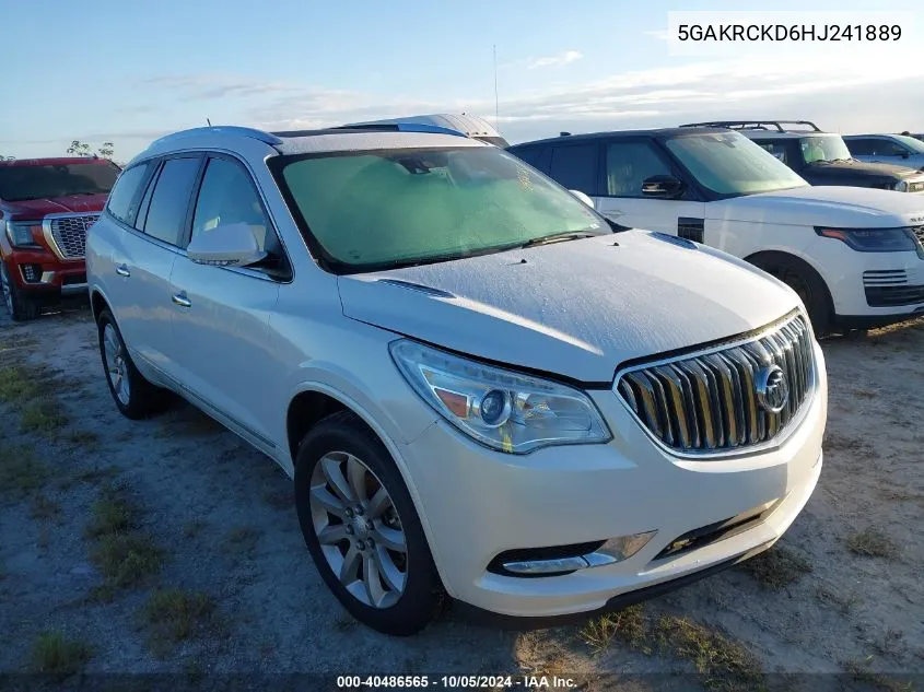 2017 Buick Enclave Premium VIN: 5GAKRCKD6HJ241889 Lot: 40486565