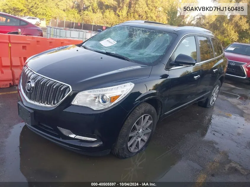 2017 Buick Enclave Leather VIN: 5GAKVBKD7HJ160485 Lot: 40505597