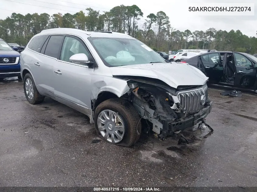 2017 Buick Enclave VIN: 5GAKRCKD6HJ272074 Lot: 40537215