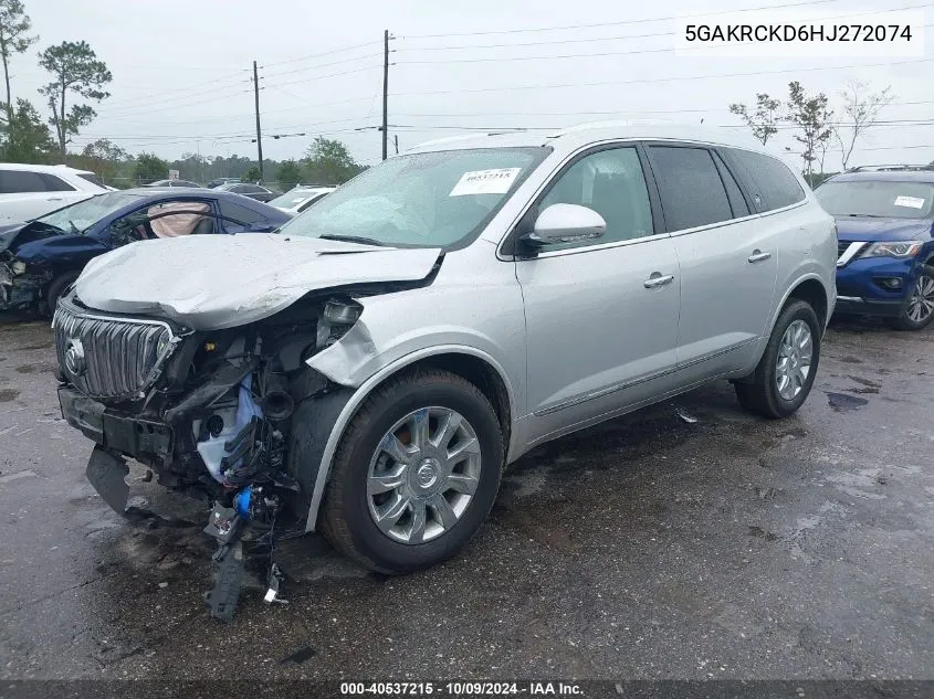 2017 Buick Enclave VIN: 5GAKRCKD6HJ272074 Lot: 40537215