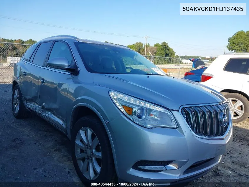 2017 Buick Enclave Premium VIN: 5GAKVCKD1HJ137435 Lot: 40544435