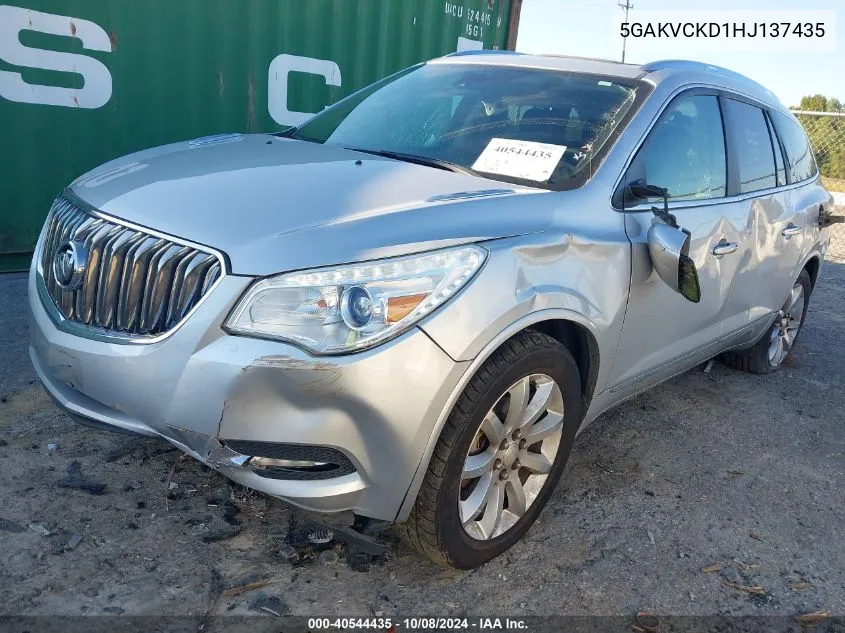 2017 Buick Enclave Premium VIN: 5GAKVCKD1HJ137435 Lot: 40544435