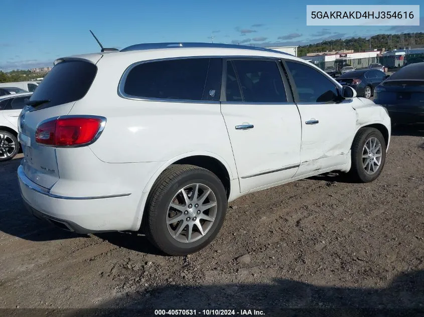 2017 Buick Enclave Convenience VIN: 5GAKRAKD4HJ354616 Lot: 40570531