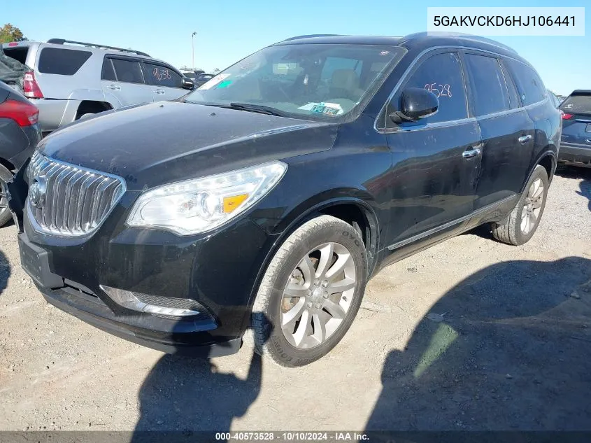 2017 Buick Enclave Premium VIN: 5GAKVCKD6HJ106441 Lot: 40573528