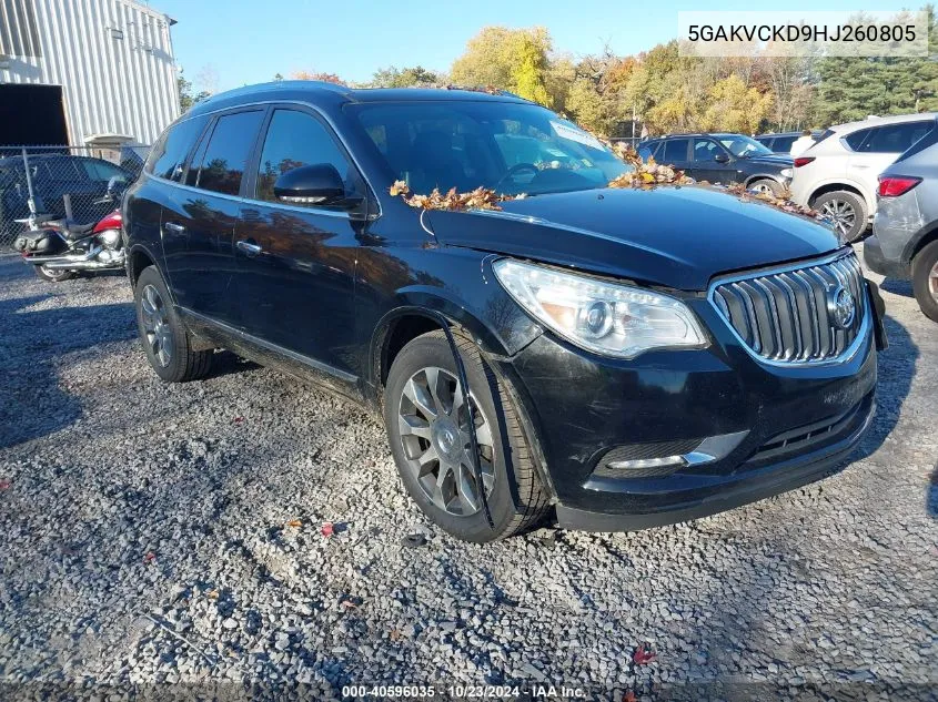 2017 Buick Enclave Premium VIN: 5GAKVCKD9HJ260805 Lot: 40596035