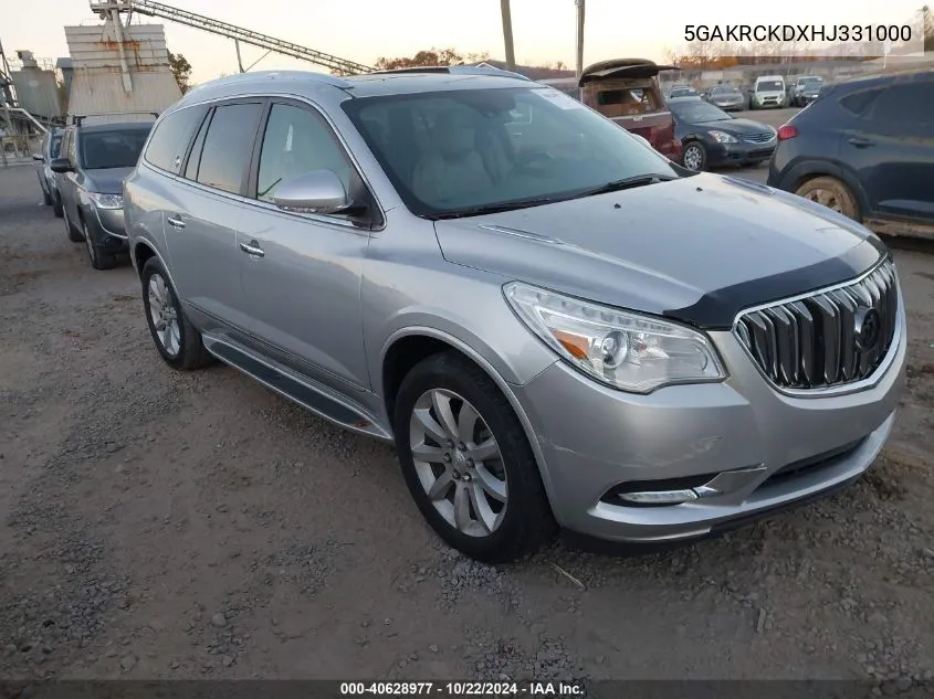 2017 Buick Enclave Premium VIN: 5GAKRCKDXHJ331000 Lot: 40628977