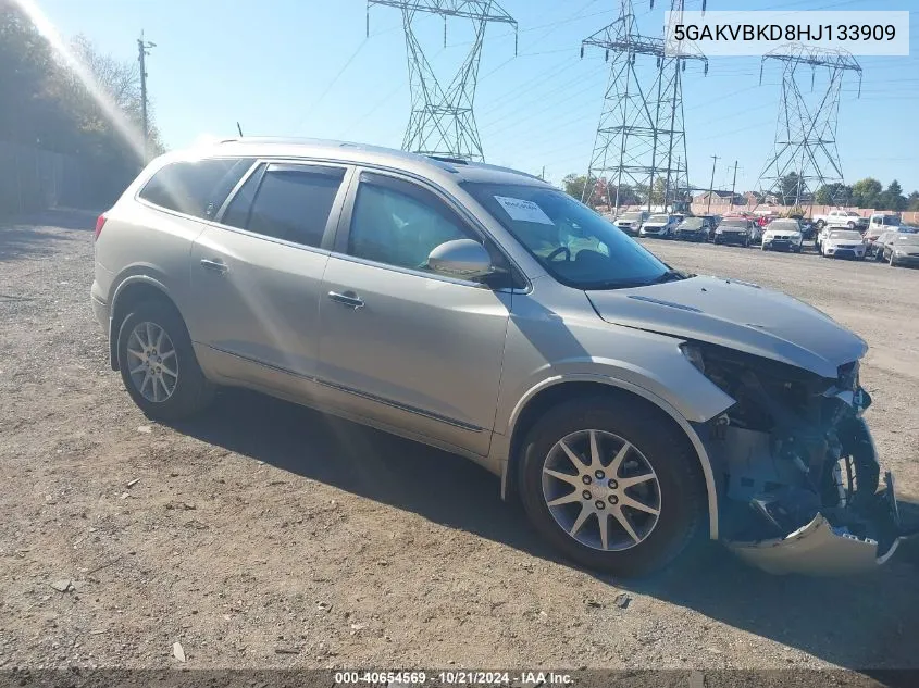 2017 Buick Enclave Leather VIN: 5GAKVBKD8HJ133909 Lot: 40654569