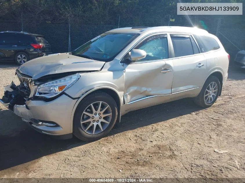 2017 Buick Enclave Leather VIN: 5GAKVBKD8HJ133909 Lot: 40654569