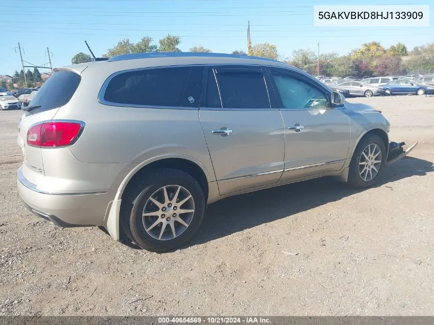 2017 Buick Enclave Leather VIN: 5GAKVBKD8HJ133909 Lot: 40654569