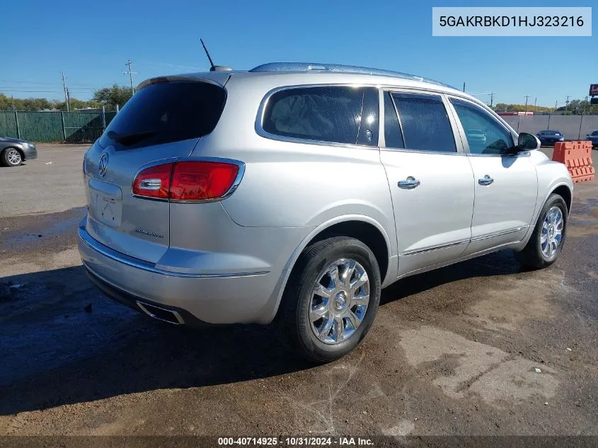 2017 Buick Enclave Leather VIN: 5GAKRBKD1HJ323216 Lot: 40714925