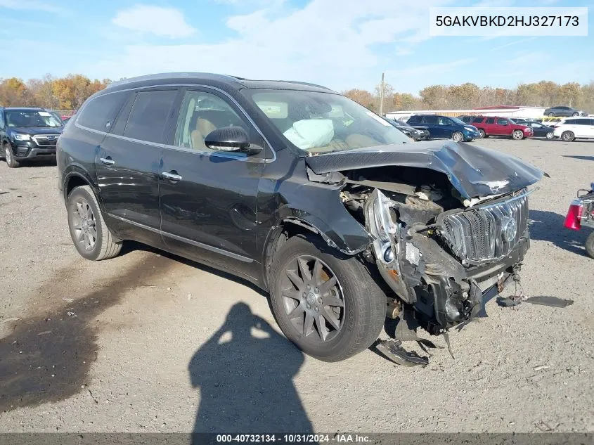 2017 Buick Enclave Leather VIN: 5GAKVBKD2HJ327173 Lot: 40732134