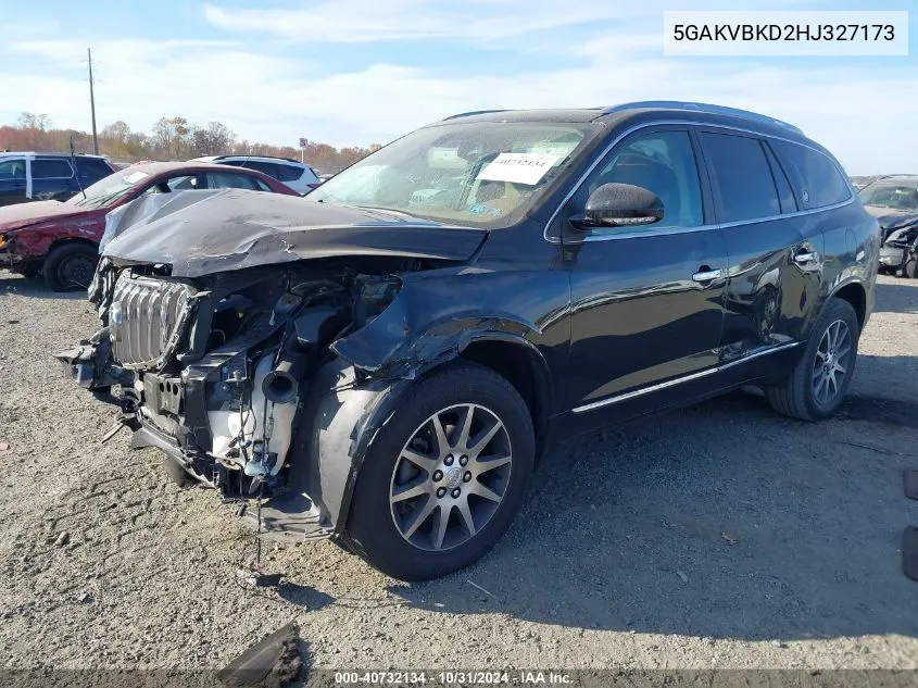 2017 Buick Enclave Leather VIN: 5GAKVBKD2HJ327173 Lot: 40732134