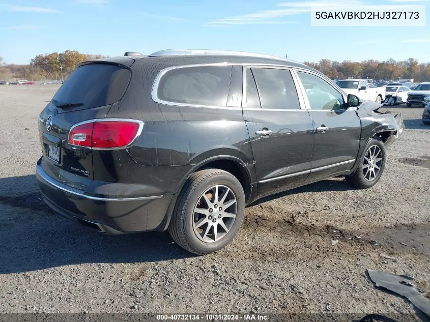 2017 Buick Enclave Leather VIN: 5GAKVBKD2HJ327173 Lot: 40732134