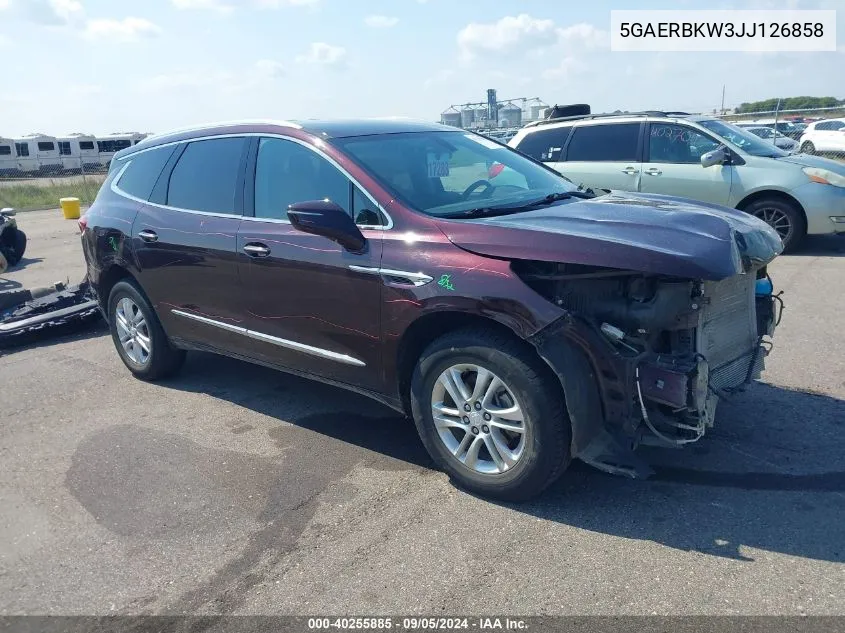 2018 Buick Enclave Essence VIN: 5GAERBKW3JJ126858 Lot: 40255885