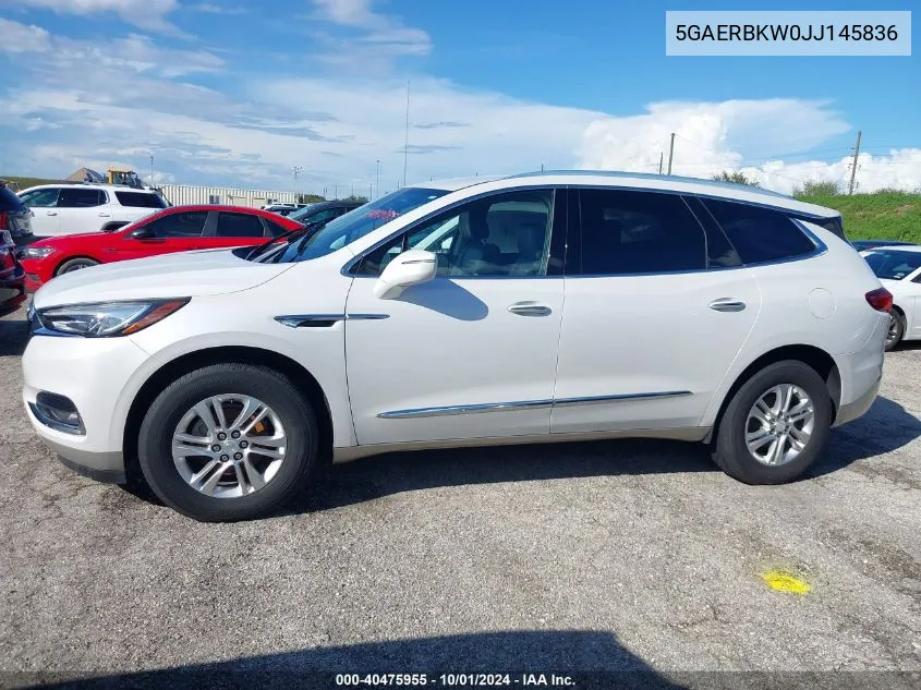 2018 Buick Enclave Essence VIN: 5GAERBKW0JJ145836 Lot: 40475955