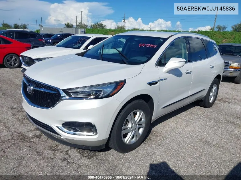 2018 Buick Enclave Essence VIN: 5GAERBKW0JJ145836 Lot: 40475955