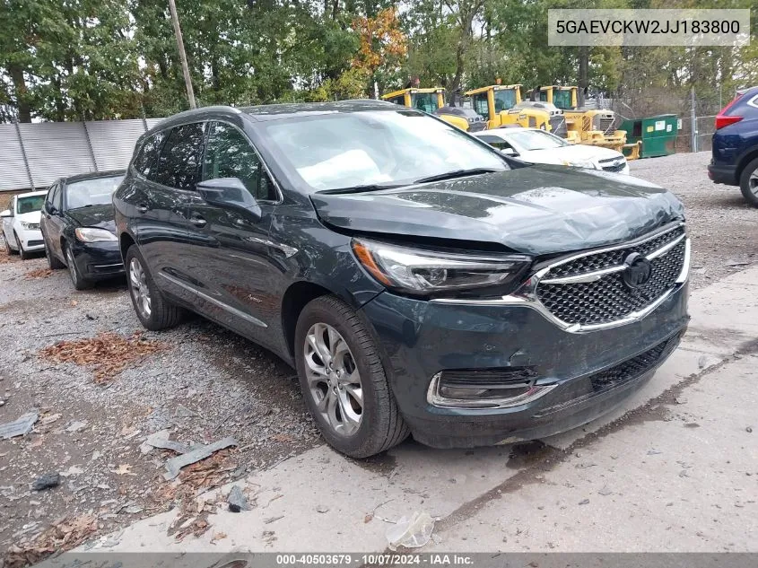 2018 Buick Enclave Avenir VIN: 5GAEVCKW2JJ183800 Lot: 40503679