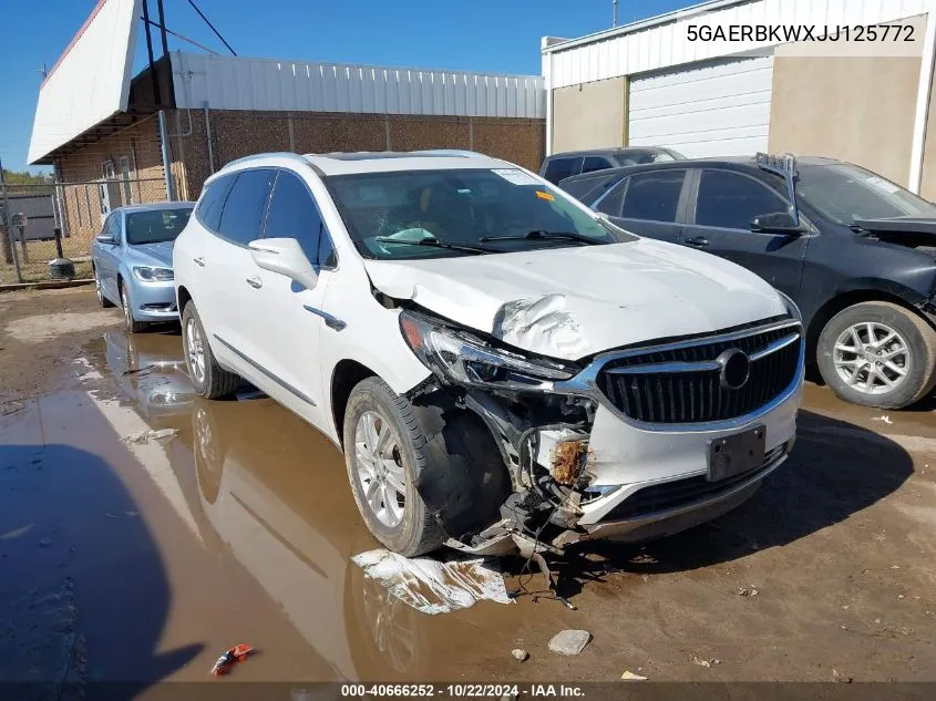 2018 Buick Enclave Essence VIN: 5GAERBKWXJJ125772 Lot: 40666252