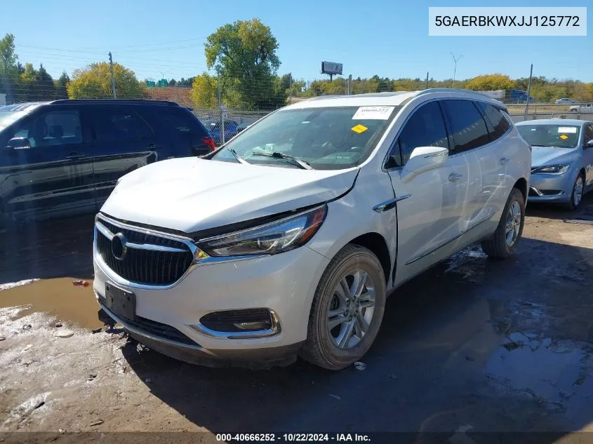 2018 Buick Enclave Essence VIN: 5GAERBKWXJJ125772 Lot: 40666252